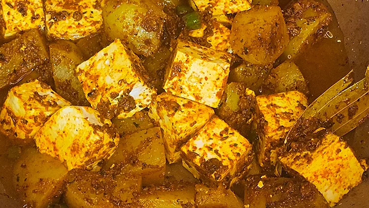 Mix Aloo Paneer with masalas